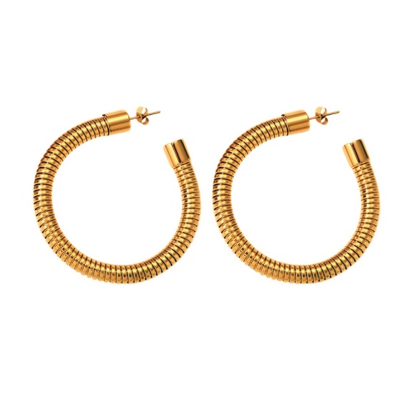 Flex Snake Chain Hoop Earrings - Picture 1 of 1